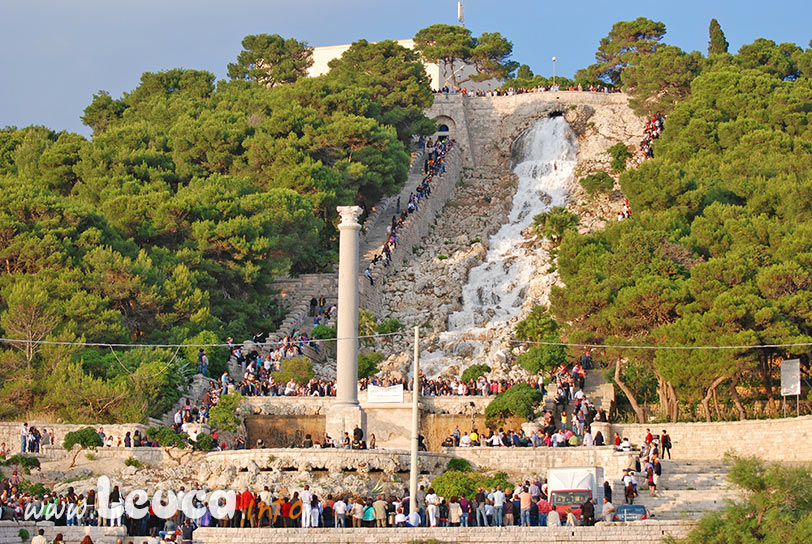 The monumental waterfall at Santa Maria di Leuca