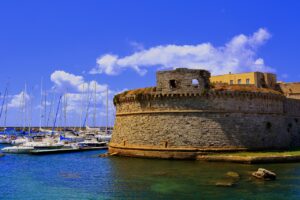 The castle of Gallipoli in the Salento