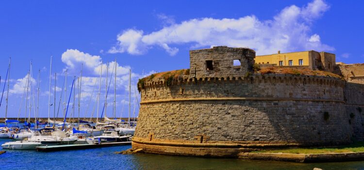 The castle of Gallipoli in the Salento