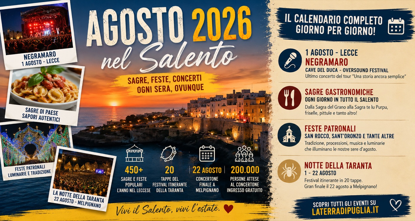 Events in the Salento in August 2026