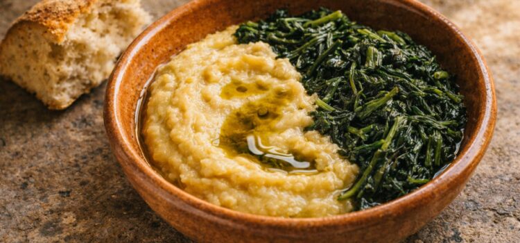 Broad bean puree with chicory, a classic of Puglia