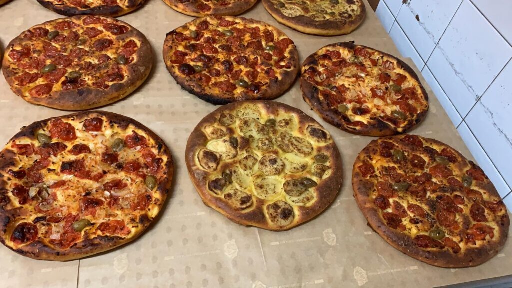 Focaccia barese, with potato in the dough