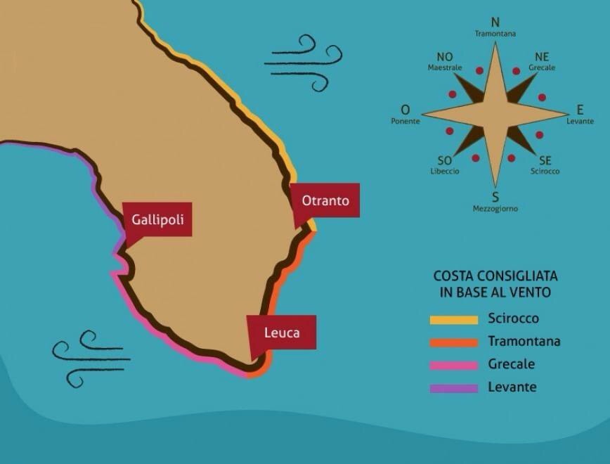 The Salento coast, where the Adriatic meets the Ionian