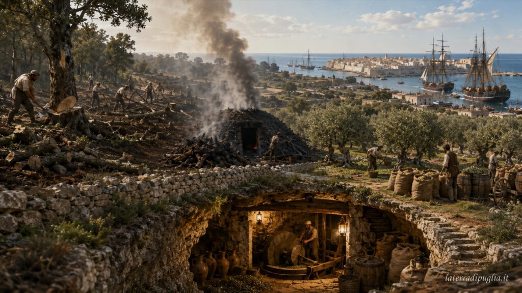 Olives arriving at the mill in Puglia