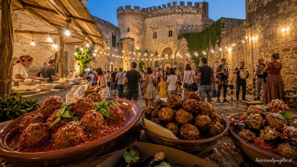 A village food festival in Puglia