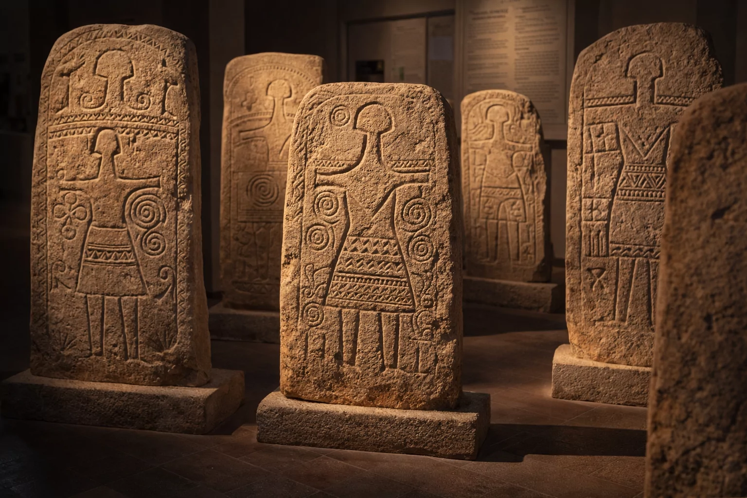 Daunian stelae, carved stone slabs