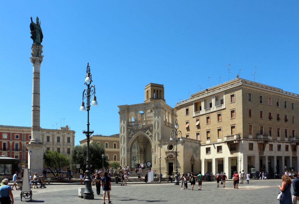 Piazza Sant'Oronzo in Lecce, with the Roman amphitheatre