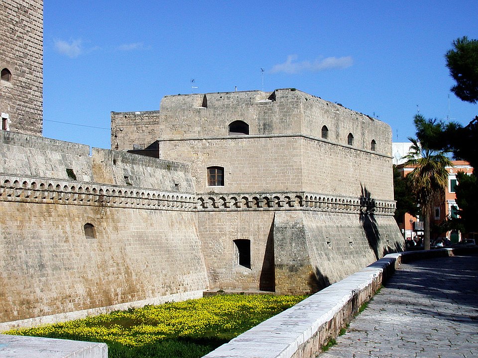 The Norman-Swabian castle of Bari, rebuilt by Frederick II on Norman foundations
